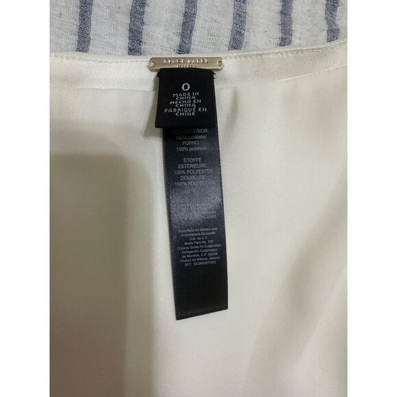 Chico Black Label Asymmetrical Off-Shoulder White Chiffon Blouse, SZ 0 - Picture 9 of 9